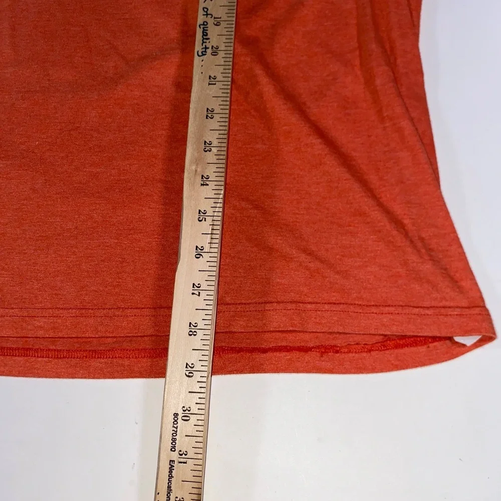 The North Face Mens Graphic T-Shirt Orange Heather Distressed Logo Large L P217